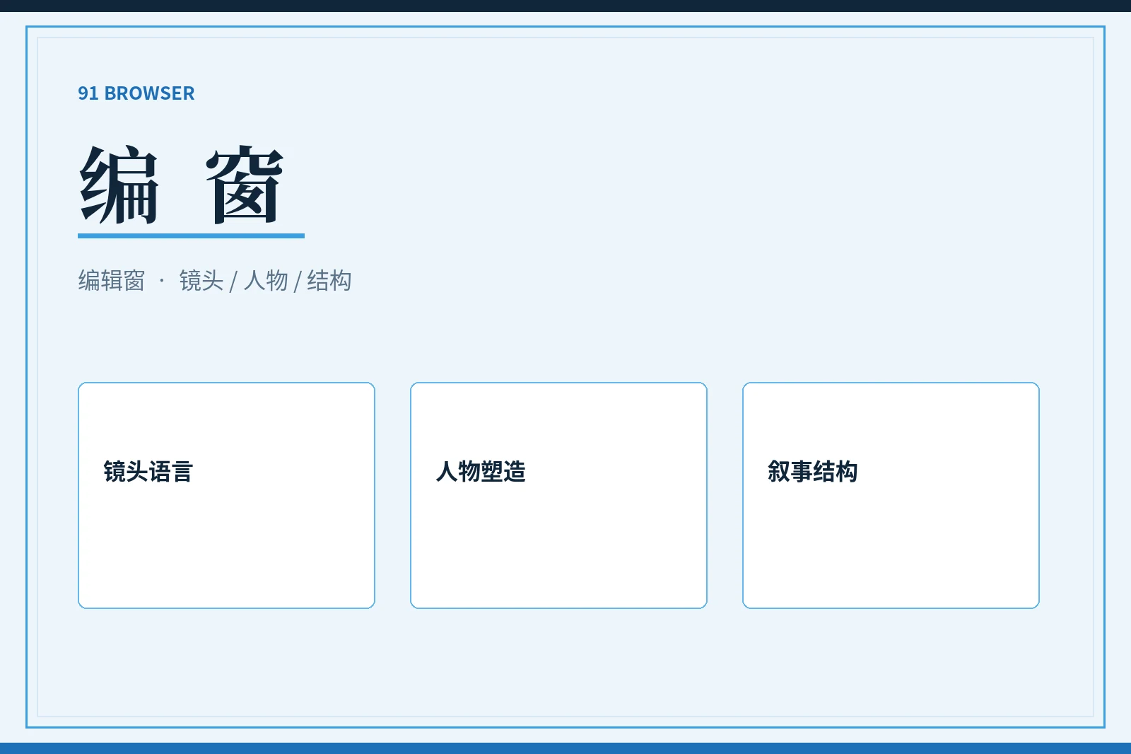 编窗编辑手记